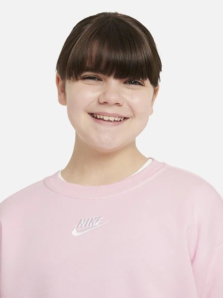 Свитшот подростковый Nike CLUB FLC BF CREW LBR розовый DD9124-663