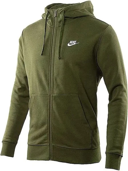 Толстовка Nike CLUB HOODIE FZ FT зеленая BV2648-326