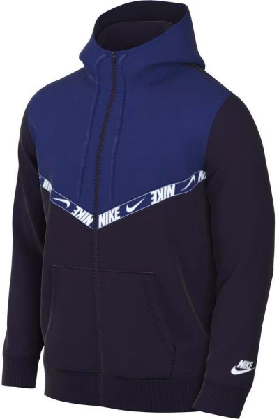 Олімпійка (мастерка) з капюшоном Nike REPEAT PK FZ HOODIE темно-синя DM4672-498