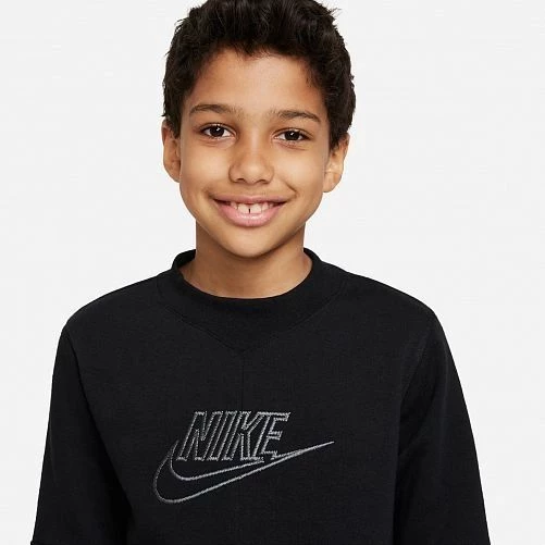 Світшот підлітковий Nike B NSW AMPLIFY CREW чорний DQ8819-010