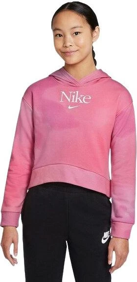 Худи подростковая Nike G NSW FT PO HOODIE AOP розовая DJ5824-622