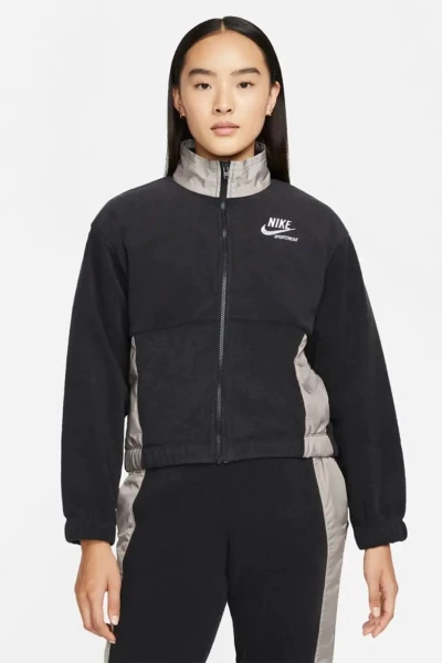 Куртка жіноча Nike W NSW PLSH JKT HTG чорна DD5712-010