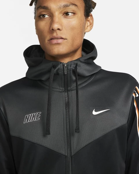 Толстовка Nike M NSW REPEAT SW PK FZ HOODY чорна DX2025-010