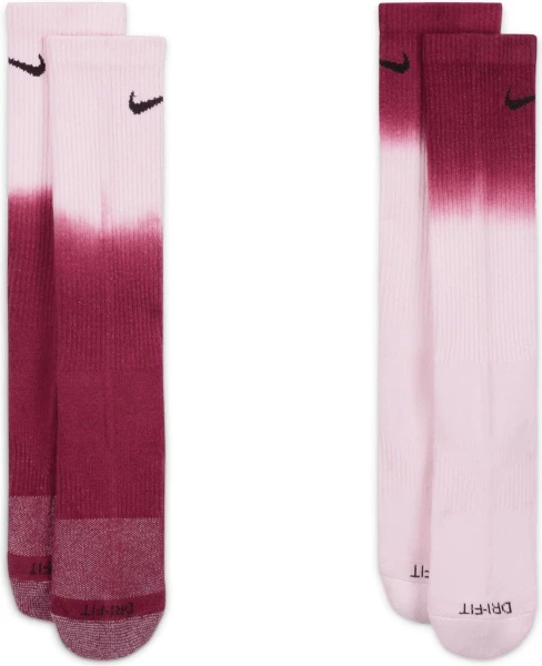 Носки спортивные Nike EVERYDAY PLUS CUSH CREW красно-розовые DH6096-908