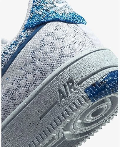 Кросівки дитячі Nike AF1 CRATER FLYKNIT NN (GS) біло-блакитні DM1060-100