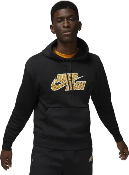 Толстовка Nike M J FLT MVP JM  FLC PO черная DQ8037-010