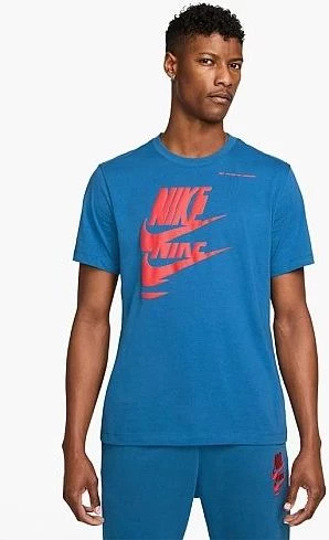 Футболка Nike M NSW ESS+ SPORT 1 TEE синяя DM6377-407