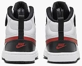 Кроссовки детские Nike COURT BOROUGH MID 2 (PSV) бело-черно-красные CD7783-110