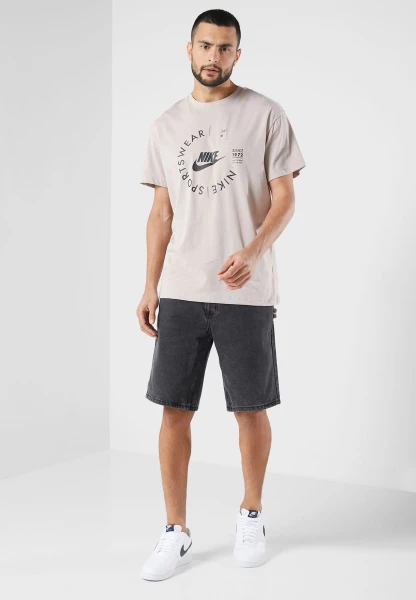 Футболка Nike M NSW SPU SS TEE бежевая FD1182-272