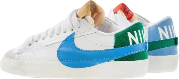 Кросівки жіночі Nike W BLAZER LOW 77 JUMBO біло-синьо-зелені DQ1470-100