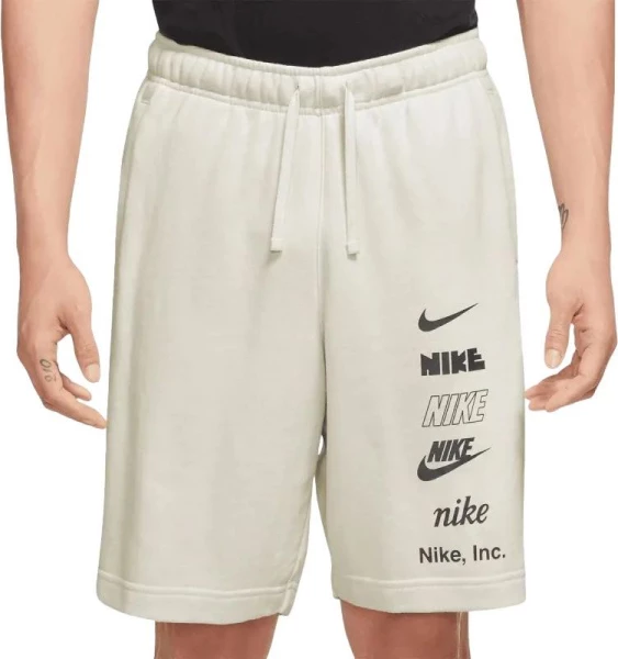 Шорты Nike M NK CLUB+ FT SHORT MLOGO бежевые FB8830-030