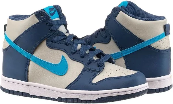 Кросівки дитячі Nike DUNK HIGH (GS) сіро-сині DB2179-006