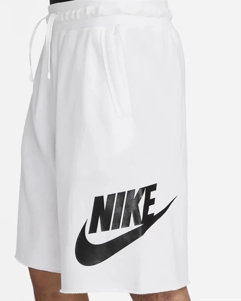Шорты Nike M NK CLUB ALUMNI HBR FT SHORT бело-черные DX0502-100