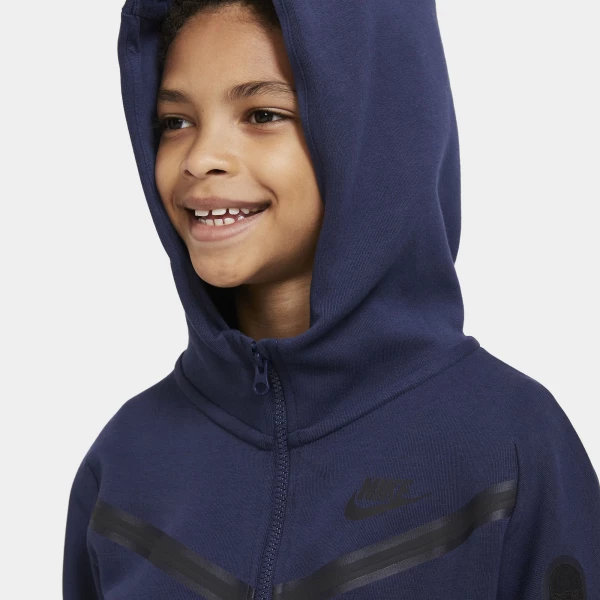 Толстовка дитяча Nike B NSW TCH FLC FZ темно-синя CU9223-410