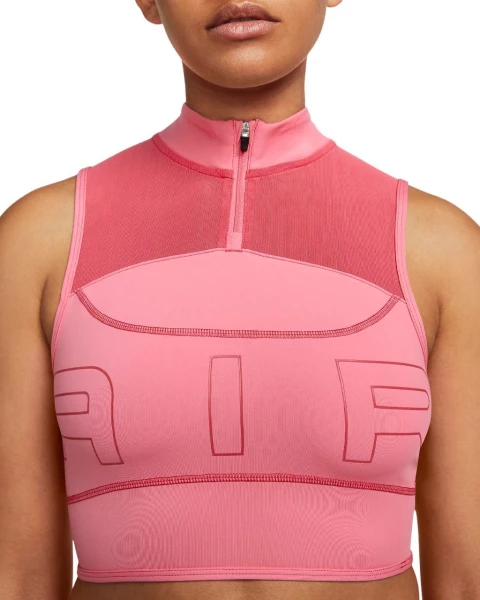 Топ женский Nike W NK DF AIR CROP TANK розовый DX0284-611