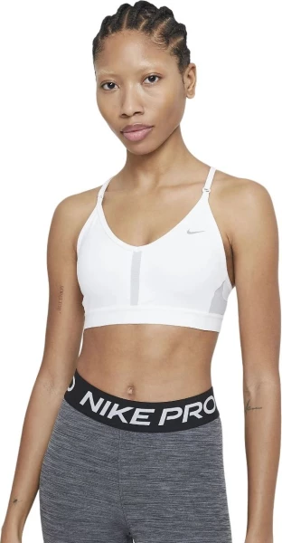 Топ женский Nike W NK INDY BRA V-NECK белый CZ4456-100