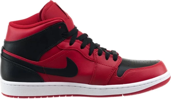 Кросівки Nike AIR JORDAN 1 MID червоно-чорні 554724-660