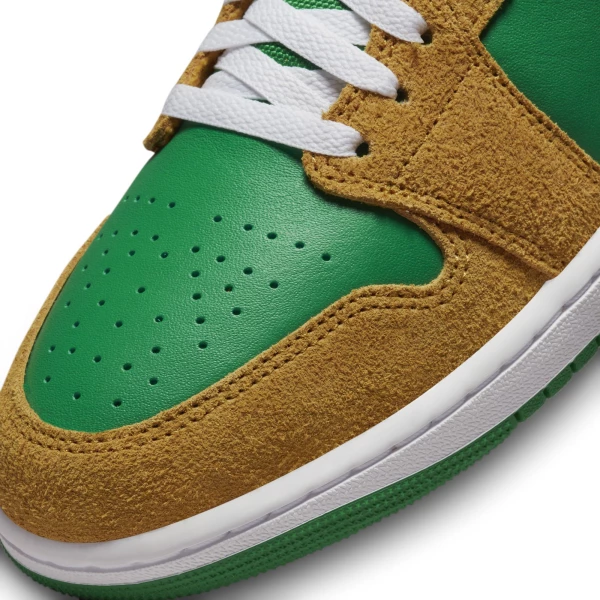 Кроссовки Nike AIR JORDAN 1 MID SE коричнево-зеленые DX4332-700
