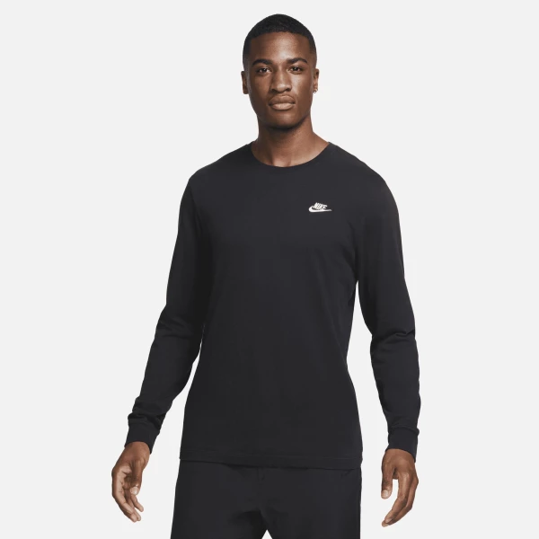 Лонгслів Nike M NSW CLUB TEE - LS чорний AR5193-010