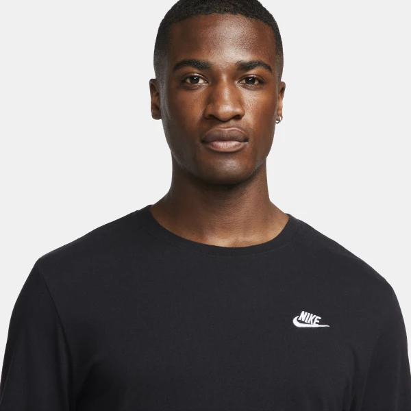 Лонгслів Nike M NSW CLUB TEE - LS чорний AR5193-010