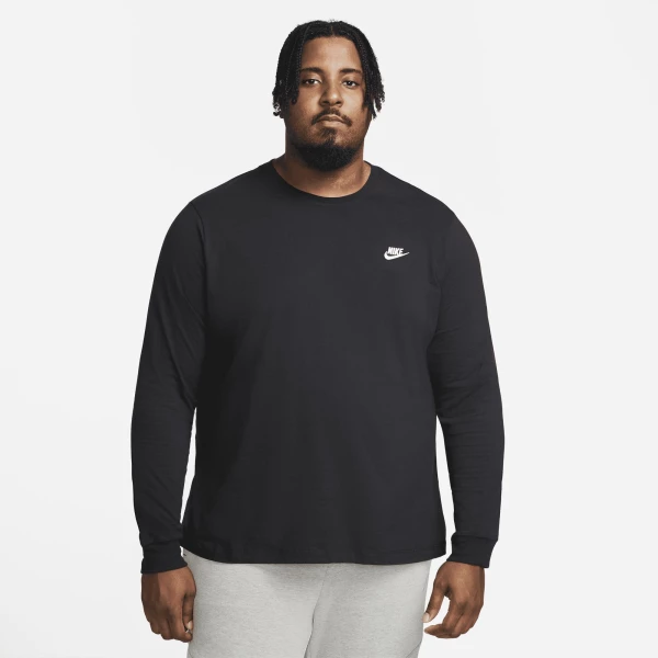 Лонгслів Nike M NSW CLUB TEE - LS чорний AR5193-010