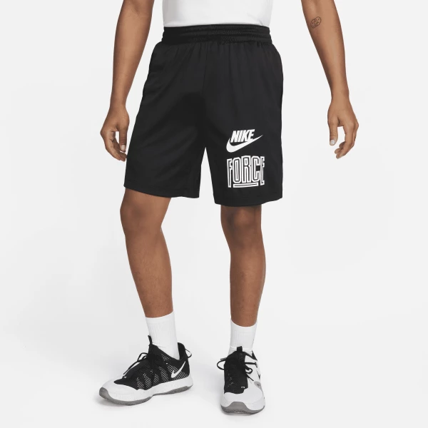 Шорты баскетбольные Nike M NK DF START5HBR 8IN SHORT черные DV9483-010