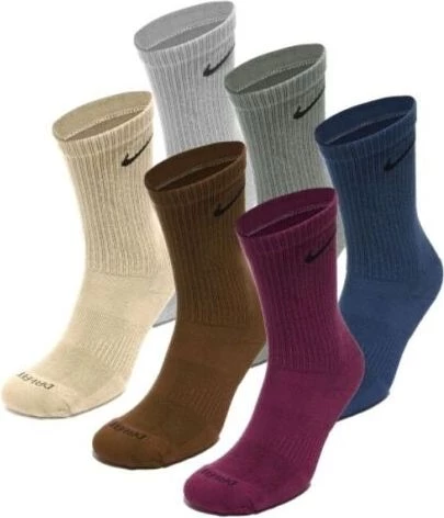 Шкарпетки Nike U NK ED PLS CSH CRW 6PR - 132 різнокольорові SX6897-905