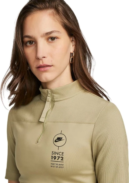 Топ жіночий Nike W NSW TOP SS RIB SU оливковий FJ5253-276