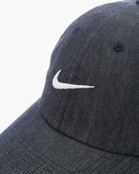 Бейсболка Nike U NSW H86 SWOOSH DENIM CAP черная DJ6220-010