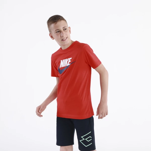 Футболка подростковая Nike K NSW TEE FUTURA ICON TD красная AR5252-659
