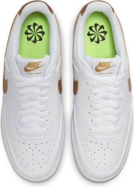 Кроссовки женские Nike W COURT VISION LO NN бело-золотые DH3158-105