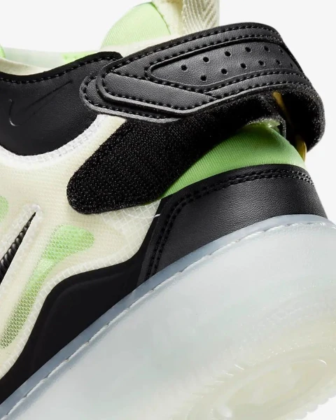 Кроссовки Nike AIR FORCE 1 MID REACT черно-зеленые DQ1872-100