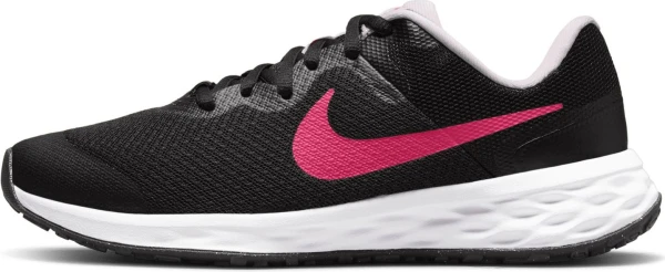 Кросівки бігові дитячі Nike REVOLUTION 6 NN (GS) чорно-рожеві DD1096-007