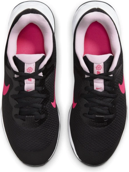 Кросівки бігові дитячі Nike REVOLUTION 6 NN (GS) чорно-рожеві DD1096-007