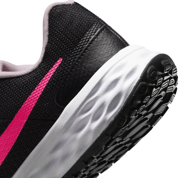 Кросівки бігові дитячі Nike REVOLUTION 6 NN (GS) чорно-рожеві DD1096-007
