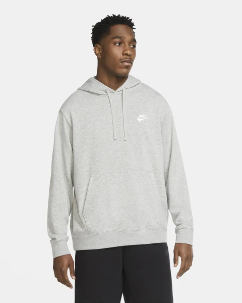 Худи Nike CLUB HOODIE PO FT серое CZ7857-063