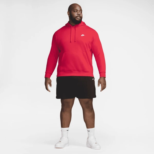 Толстовка Nike CLUB HOODIE PO BB красная BV2654-657