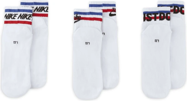 Носки Nike U NK NSW EVERYDAY ESSENTIAL AN белые (3 пары) DX5080-100