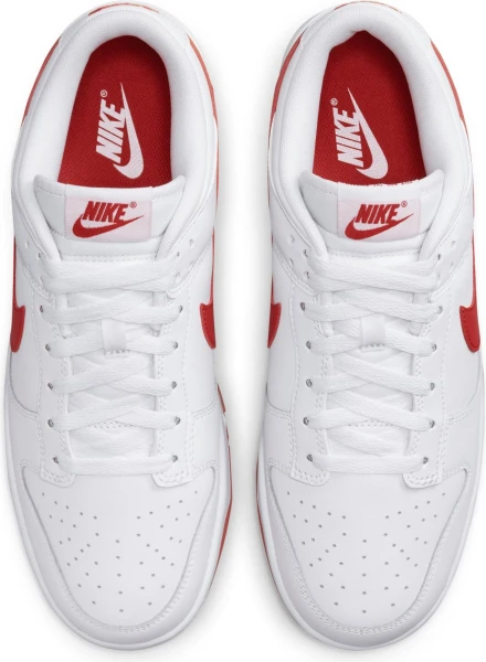Кроссовки Nike DUNK LOW RETRO бело-красные DV0831-103
