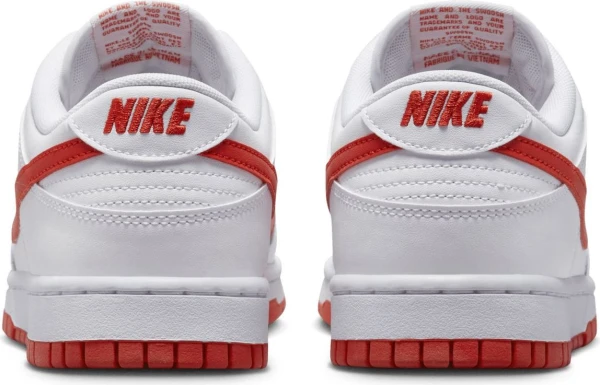 Кроссовки Nike DUNK LOW RETRO бело-красные DV0831-103