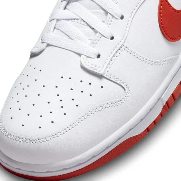 Кроссовки Nike DUNK LOW RETRO бело-красные DV0831-103