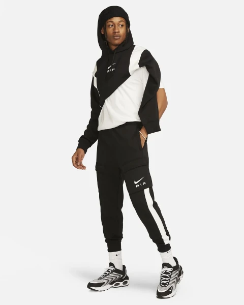 Спортивные штаны Nike M NSW SW AIR CARGO PANT FLC BB черно-белые FN7693-010