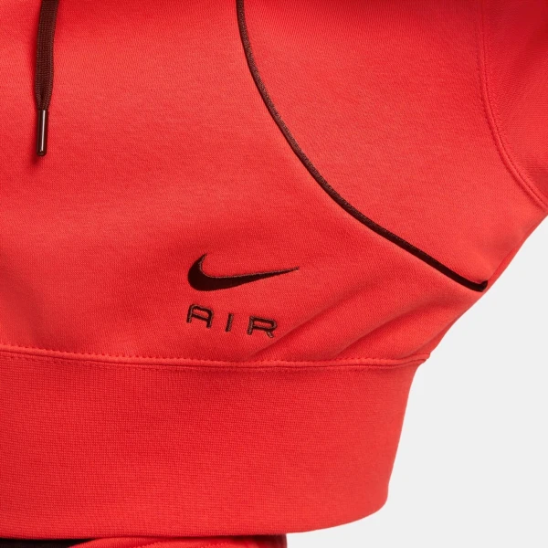 Толстовка женская Nike W NSW AIR FLC HD FZ красная DQ6579-696