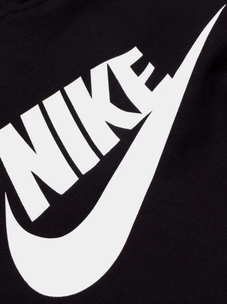 Толстовка жіноча Nike W NSW CLUB FLC GX CROP HDY чорна DQ5850-010