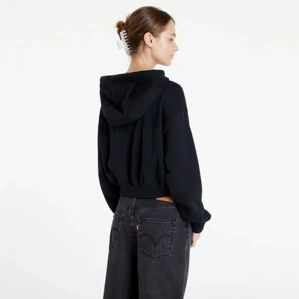 Толстовка жіноча Nike W NSW CLUB FLC GX CROP HDY чорна DQ5850-010