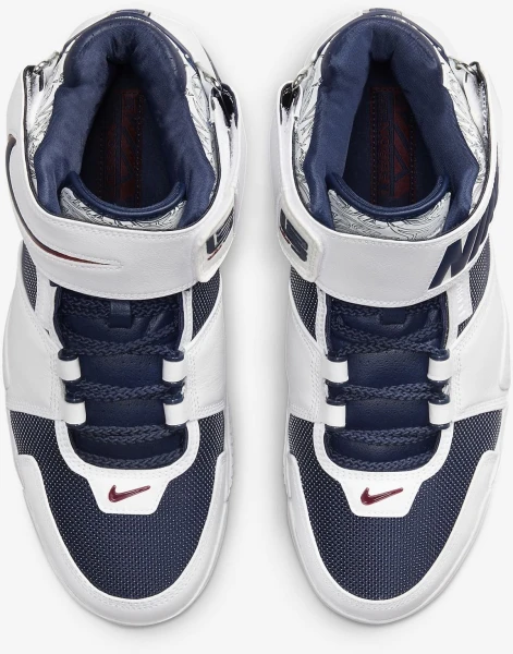 Кросівки баскетбольні Nike ZOOM LEBRON II біло-темно-сині DR0826-100