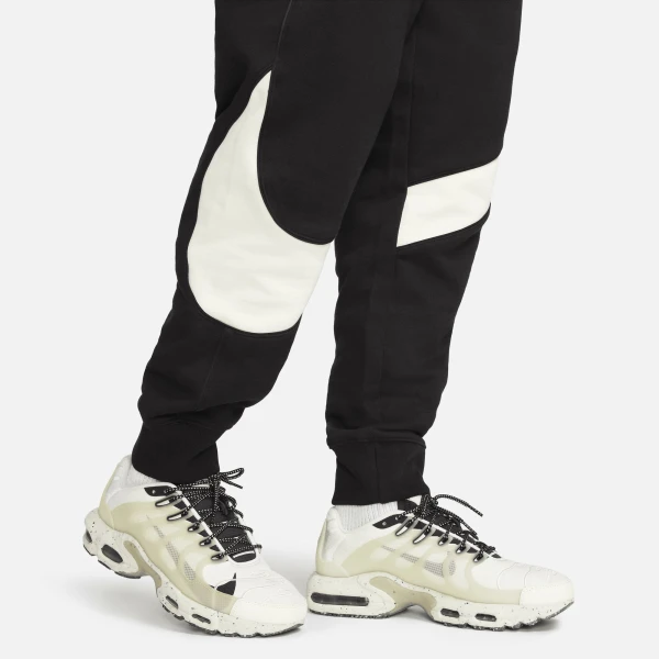 Спортивные штаны Nike M NK SWOOSH FLC PANT черно-бежевые DX0564-013