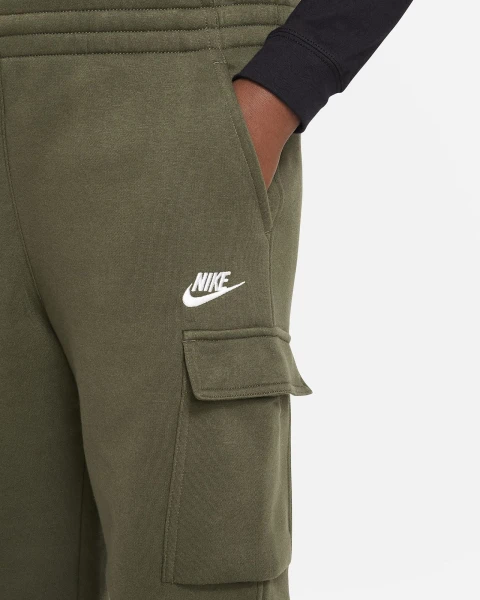 Спортивные штаны подростковые Nike CLUB FLC хаки FD3013-325