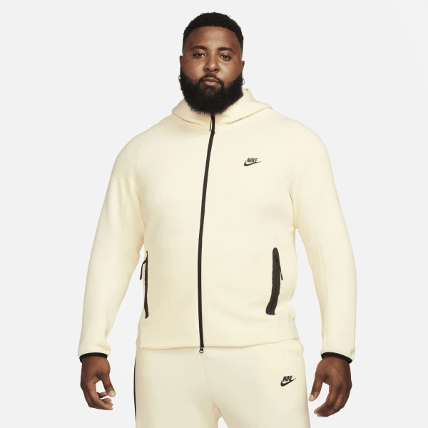 Толстовка Nike M NK TCH FLC FZ WR HOODIE молочная FB7921-113