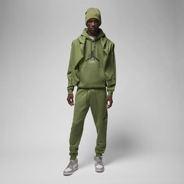 Спортивні штани Nike MJ ESS FLC BASELINE PANT оливкові FD7345-340